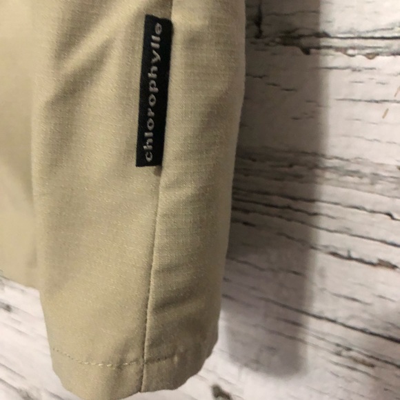 Chlorophylle short sleeve button down shirt. Beige size small - Picture 3 of 6